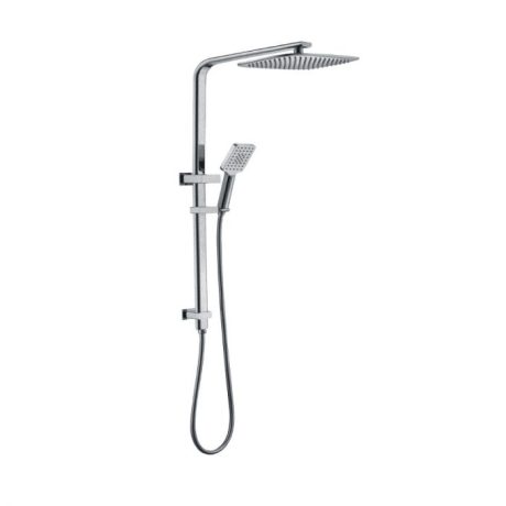 KASTEN 2 in 1 Shower on Rail, Overhead Rain Head, Brushed Nickel