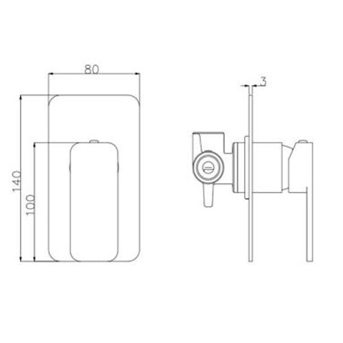 KASTEN Shower Mixer, Matte Black - Image 2