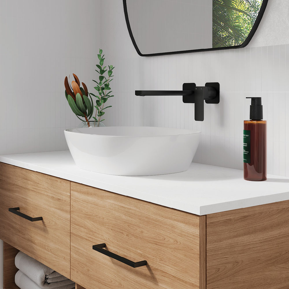 SLIMLINE Rectangle Ceramic Basin, Gloss White - Image 2