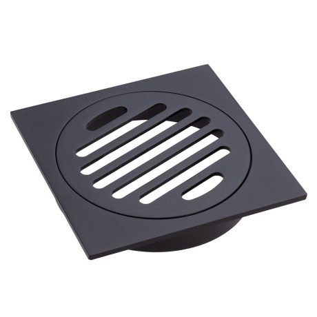 Square Floor Grate, Matte Black