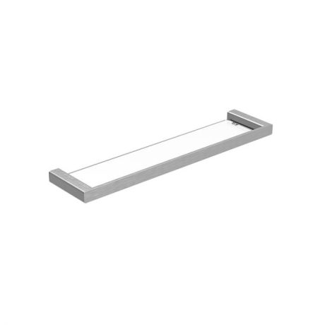 KASTEN Glass Shelf, Brushed Nickel