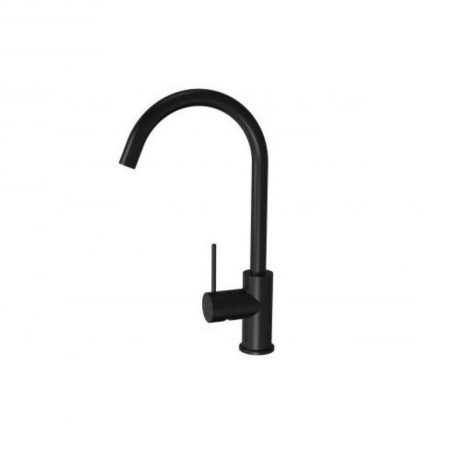 MORGAN RUND Gooseneck Sink Mixer, Matte black