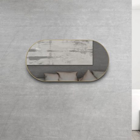Noosa Brushed Gold Metal Frame Mirror 1200 x 0600mm