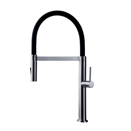 KUCHENDESIGNER Pull-Out Kitchen Mixer, Stainless Steel