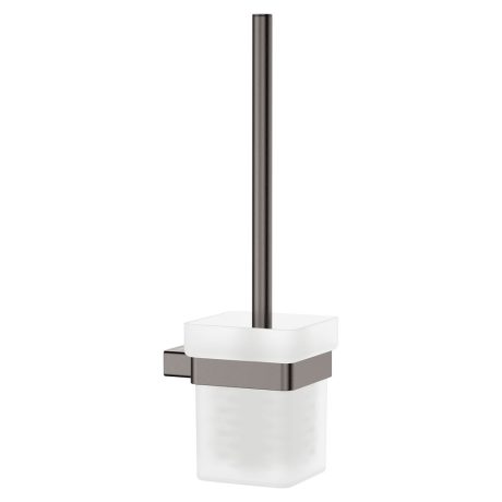 TONO Toilet Brush & Holder, Gun Metal