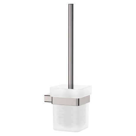 TONO Toilet Brush & Holder, Brushed Nickel