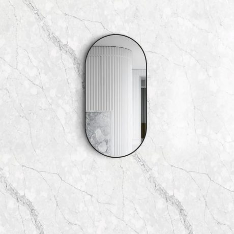 Noosa Matte Black Metal Frame Mirror 0900 x 0450mm