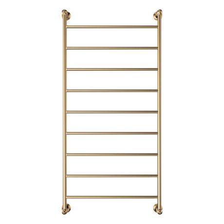 LILLIAN Heated Towel Ladder, Brushed Gold 1200mm