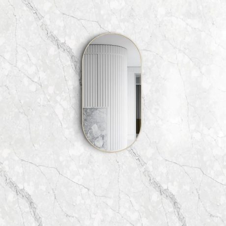 Noosa Brushed Gold Metal Frame Mirror 0900 x 0450mm