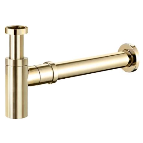 OTTI Bottle Trap Round Brushed Gold 32/40mm Waste, 40mm Connection
