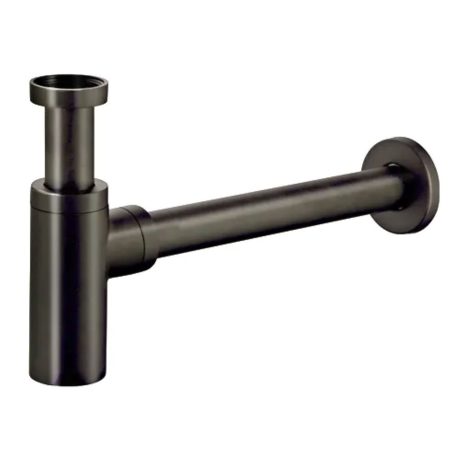 OTTI Bottle Trap Round Gun Metal 32/40mm Waste, 40mm Connection