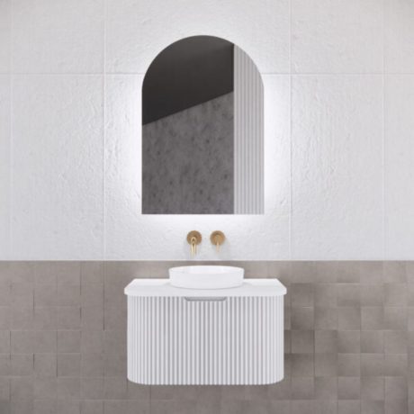 ARCH LED Mirror Cabinet Matt White 600mm