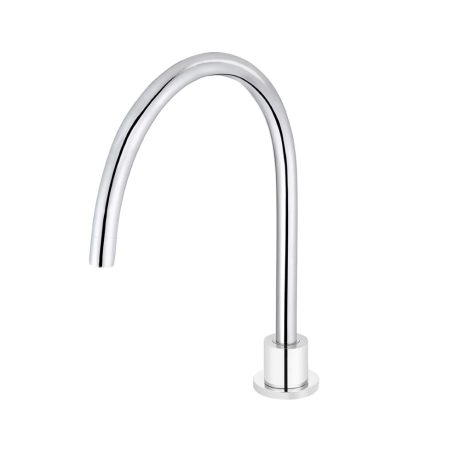 Round Gooseneck High-Rise Swivel Hob Spout, Chrome