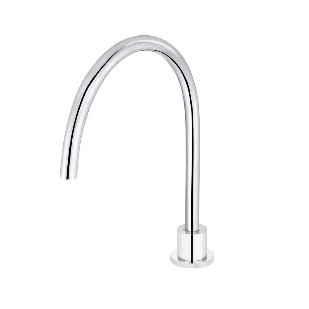 Round Gooseneck High-Rise Swivel Hob Spout, Chrome