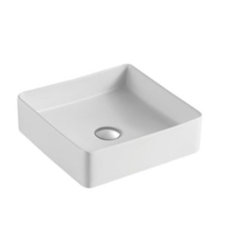 Above Counter Square Basin, Gloss White 360mm