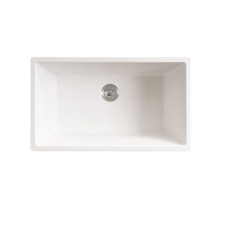 BELLEVUE Large Rectangular Sink, Matte White