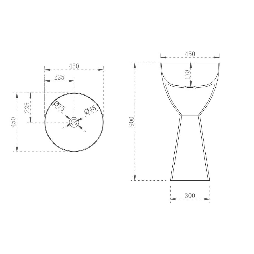 Wow Translucency Pedestal Basin, Amber Brown - Image 4