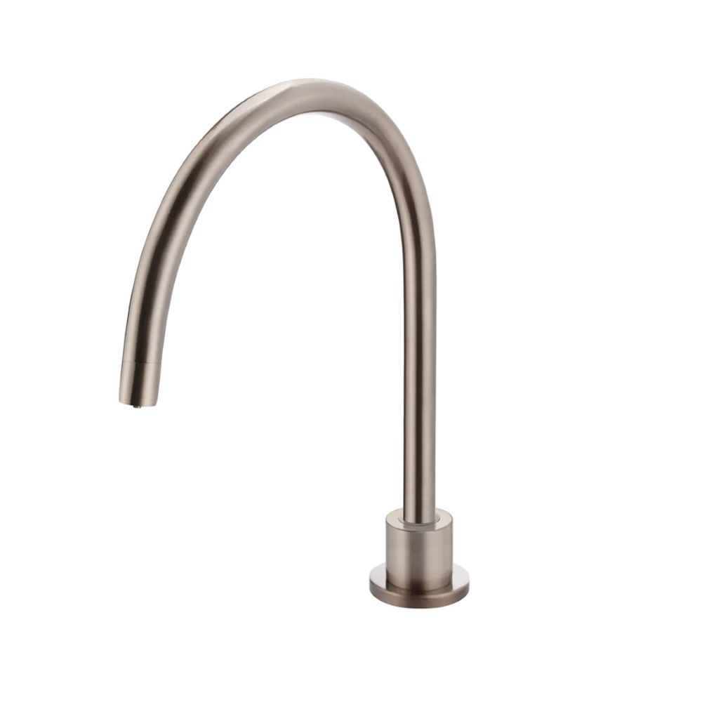 Round Gooseneck High-Rise Swivel Hob Spout, Champagne