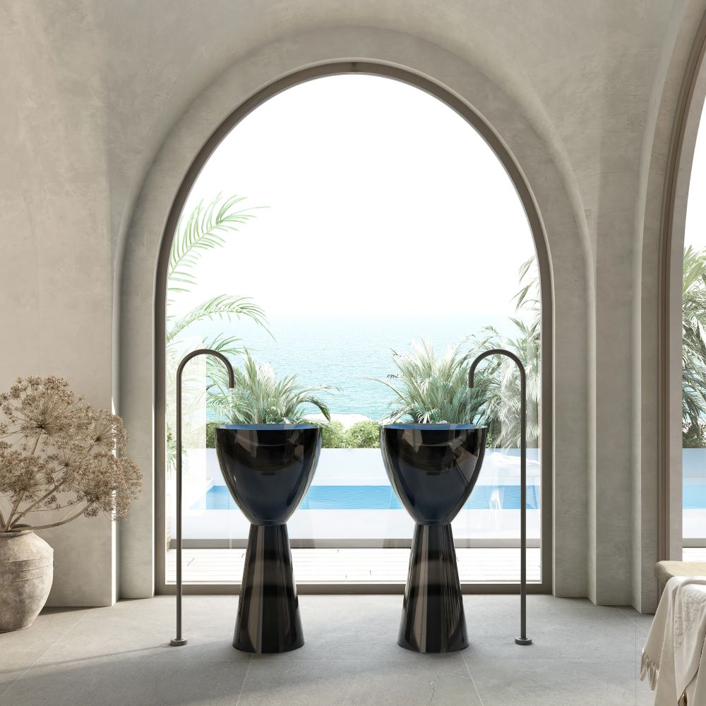 Wow Translucency Pedestal Basin, Morion Black - Image 3