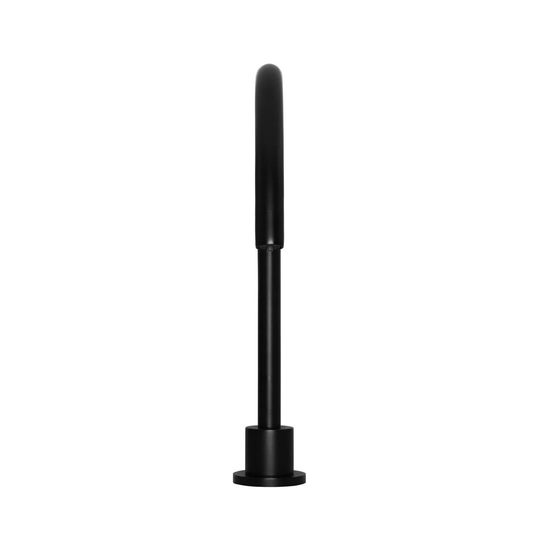Round Gooseneck High-Rise Swivel Hob Spout, Matte Black - Image 2