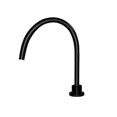 Round Gooseneck High-Rise Swivel Hob Spout, Matte Black