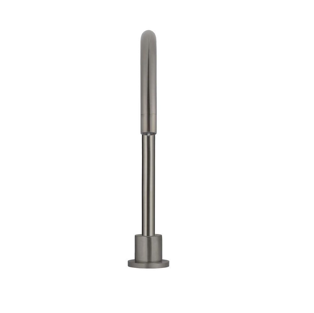 Round Gooseneck High-Rise Swivel Hob Spout, PVD Shadow Gunmetal - Image 3