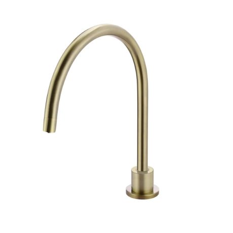 Round Gooseneck High-Rise Swivel Hob Spout, PVD Tiger Bronze