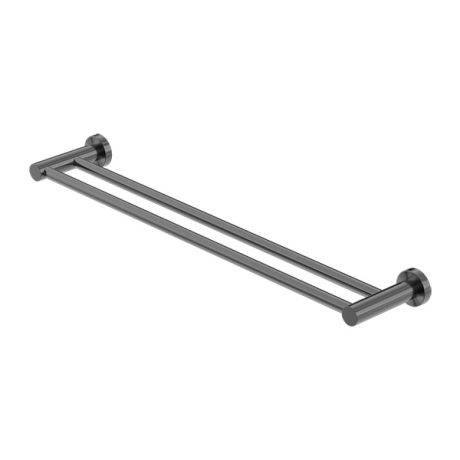 CHOICE Round Double Towel Rail, Gun Metal 800mm