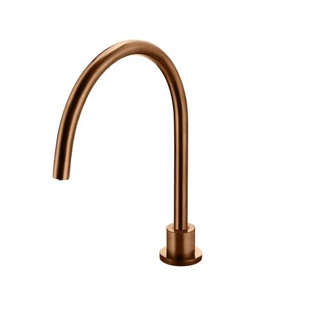 Round Gooseneck High-Rise Swivel Hob Spout, PVD Lustre Bronze
