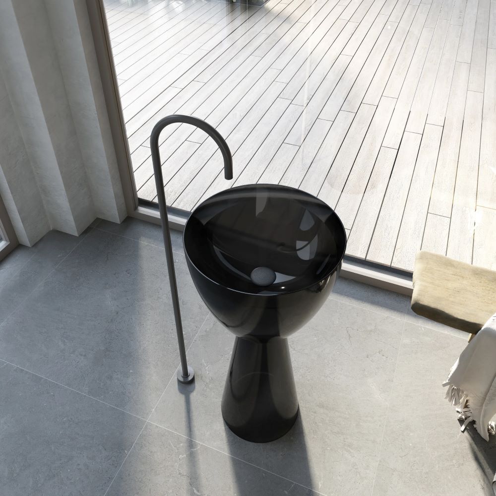 Wow Translucency Pedestal Basin, Morion Black - Image 2