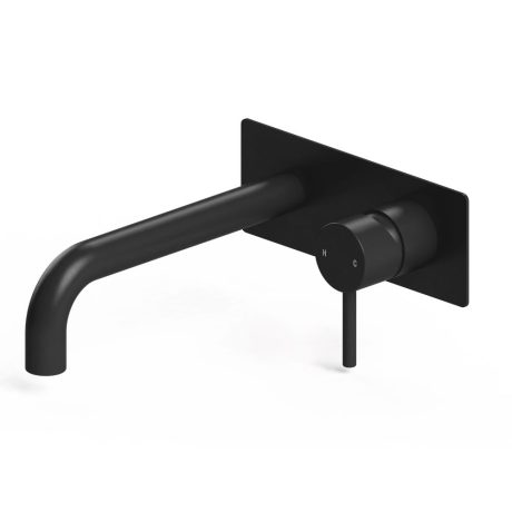 ROXI Wall Mixer & Spout, Matte Black