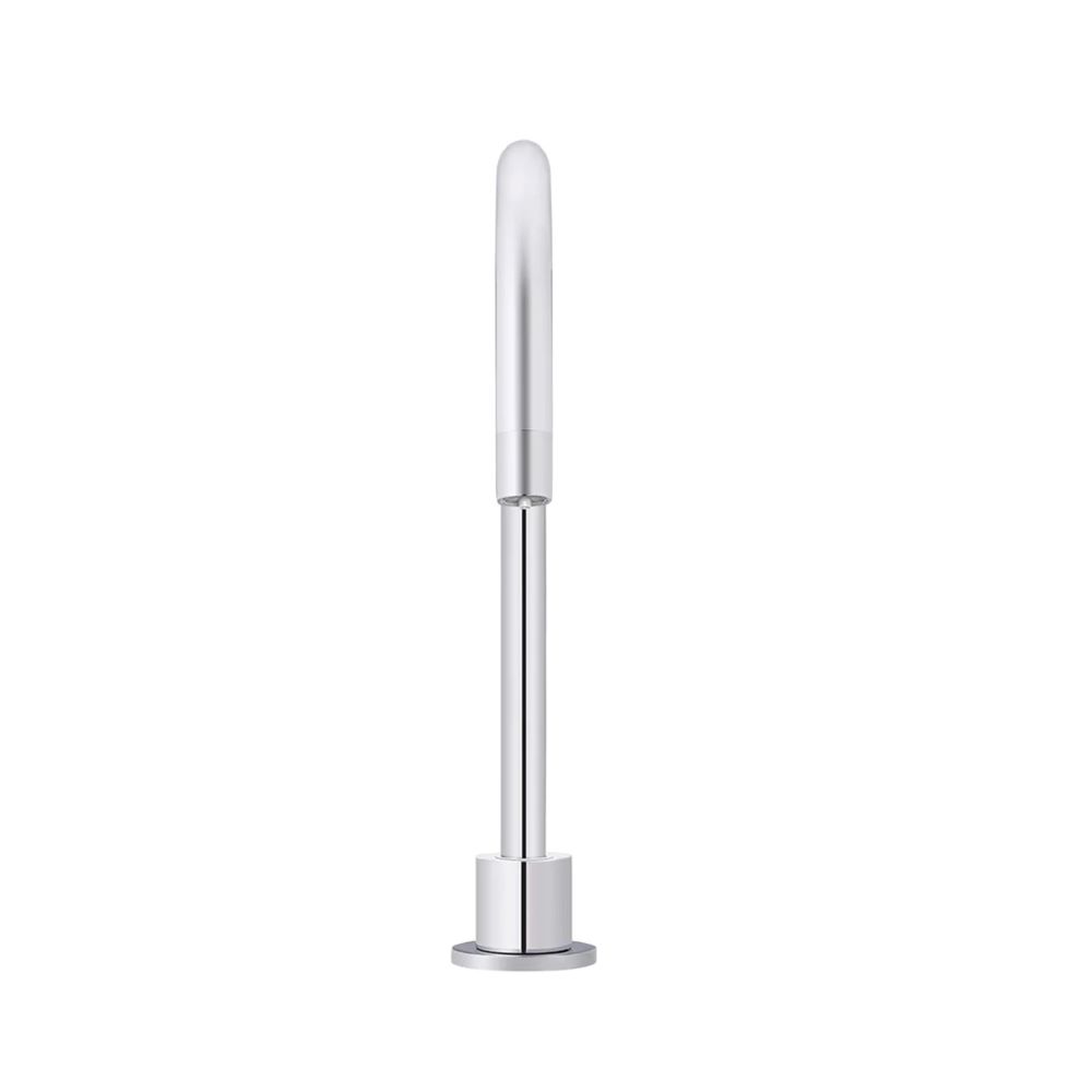Round Gooseneck High-Rise Swivel Hob Spout, Chrome - Image 2