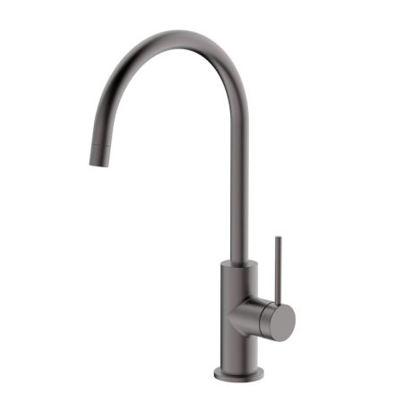 ROXI Round Goose Neck Sink Mixer, Gun Metal