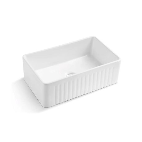 Boston Reversible Butler Sink, Gloss White 765x460x255