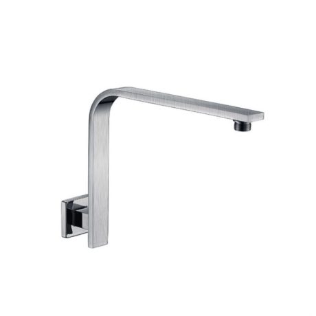 ECKIG Square Curve Wall Shower Arm, Brushed Nickel