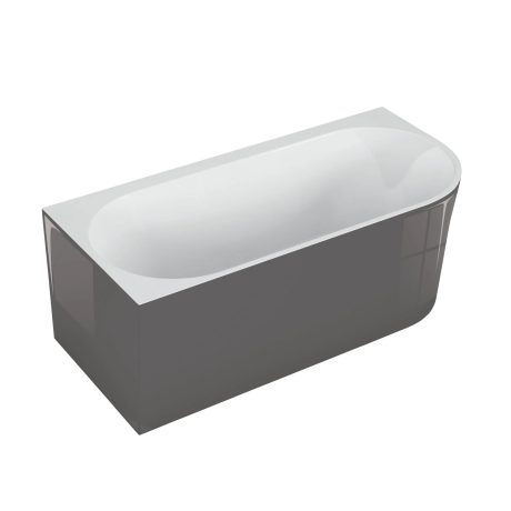 VFB Freestanding Left Hand Corner Bath, Gloss Grey 1700mm