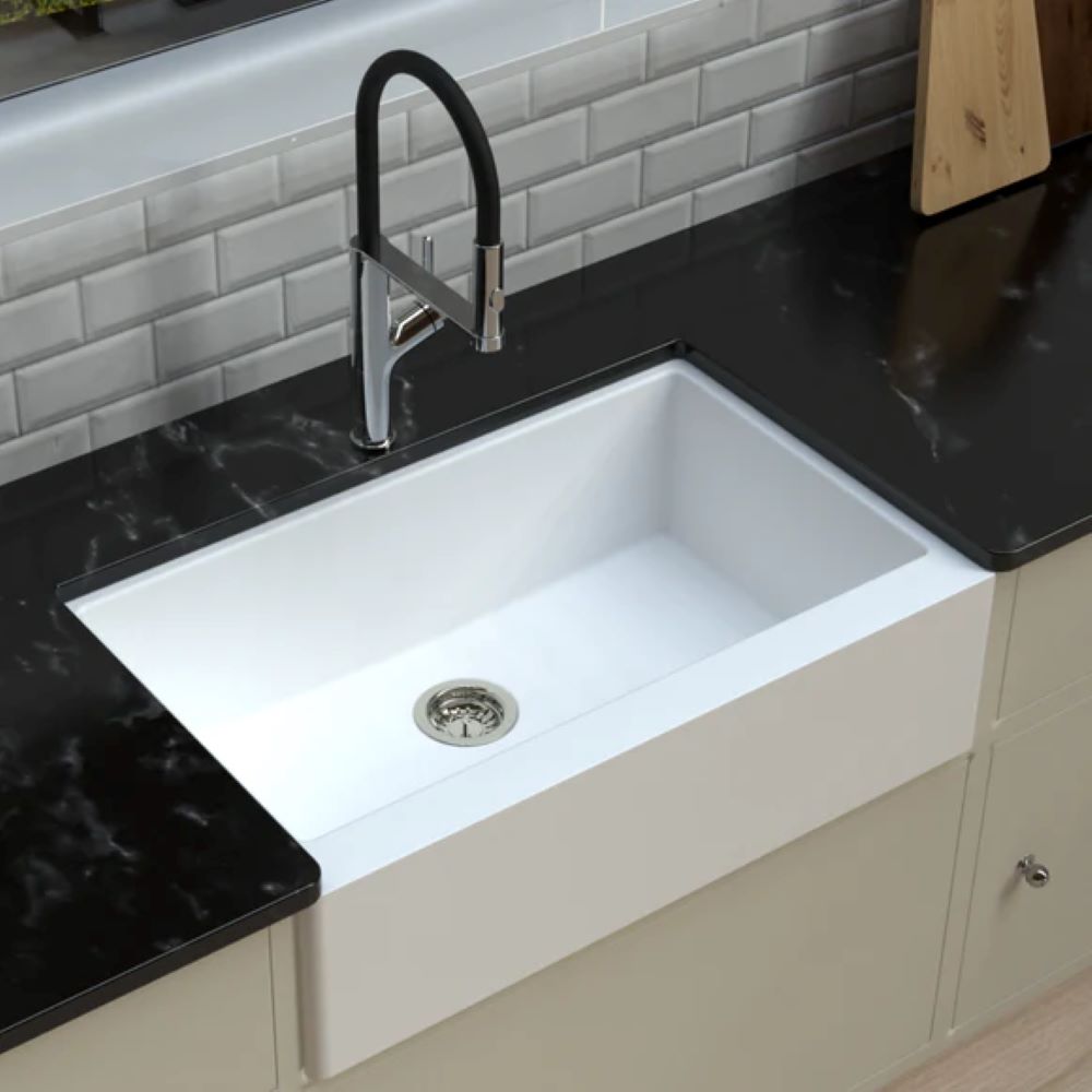 CARYSIL Granite Quartz Farmhouse Sink