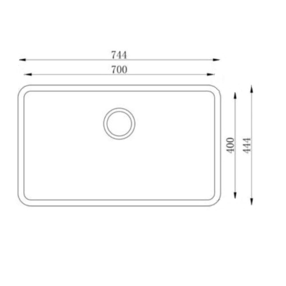 Single Bowl Sink, Stainless Steel - Image 2