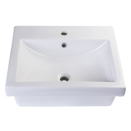 Ceramic Semi Insert Basin, Gloss White