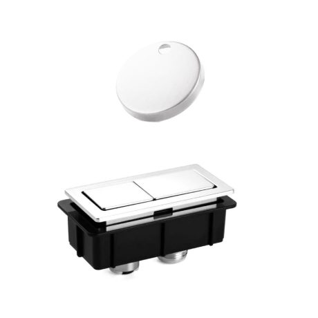 ZUMI Flush Button and Hinge Set, Gloss White