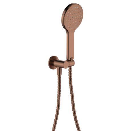 KAYA Hand Shower, Round Plate, Brushed Copper