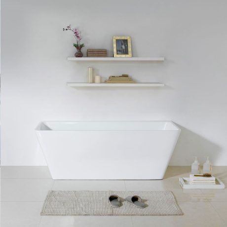 kfb freestanding bath, gloss white 1500mm
