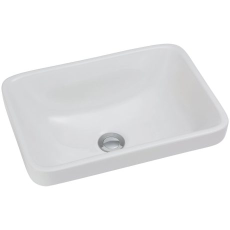 SARAH Semi-Inset Basin, Gloss White