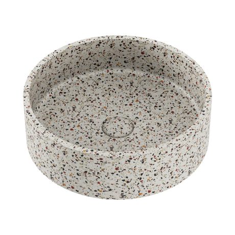 JADA Round Concrete Above Counter Basin, Terrazzo