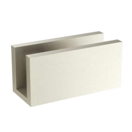 Shower Screen Fixing U Bracket, PVD Brushed Nickel