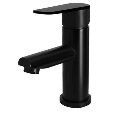 Round Paddle Basin Mixer, Matte Black