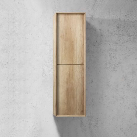 BYRON Wall Hung Tall Boy, Natural Oak