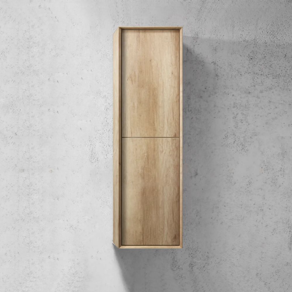 BYRON Wall Hung Tall Boy, Natural Oak