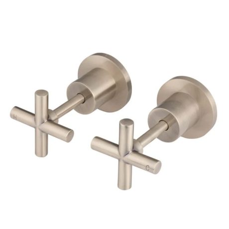 Round Cross Handle Jumper Valve Wall Top Assemblies, Champagne