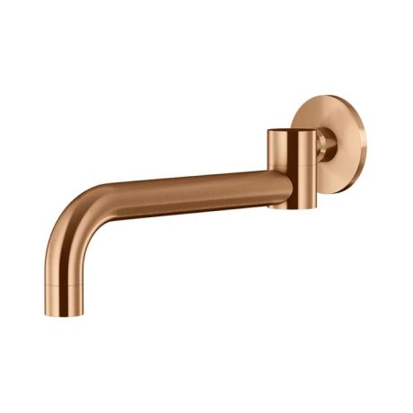 Round Swivel Wall Spout, PVD Lustre Bronze
